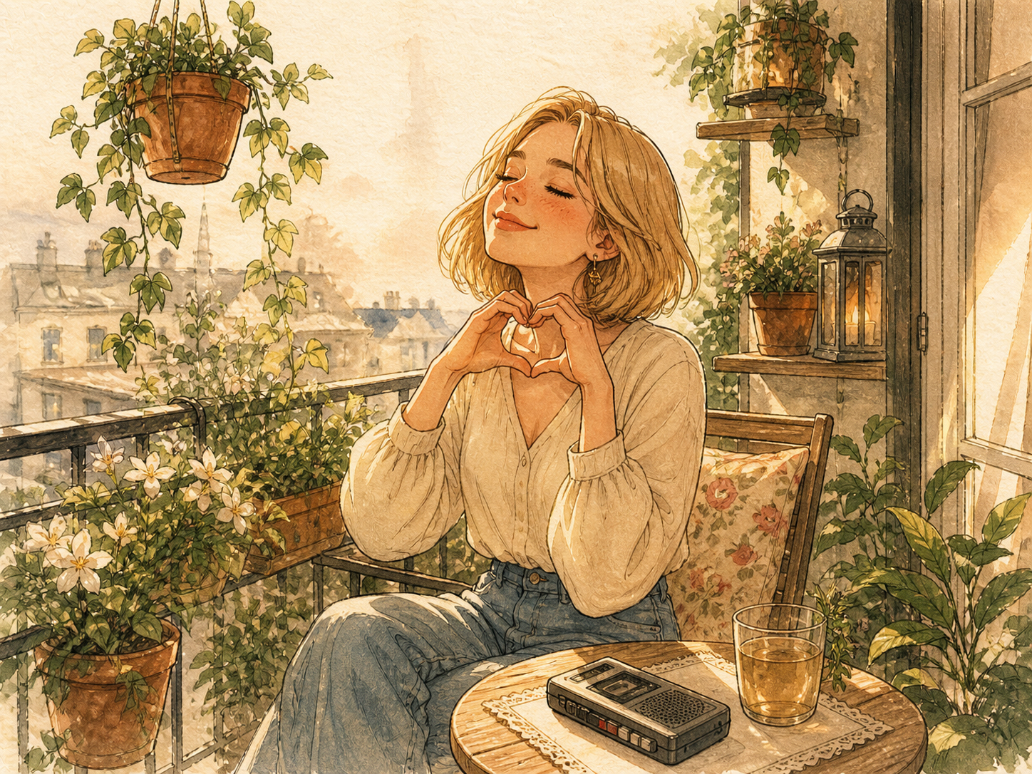 دختری که حس خوبی به صدای خود پیدا کرده