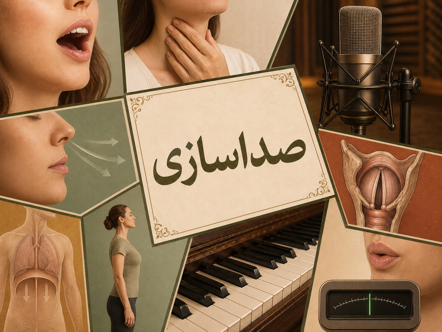 بخش‌های مختلف آموزش صداسازی